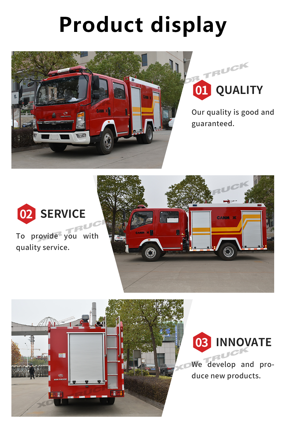 HOWO 3000L fire truck 5