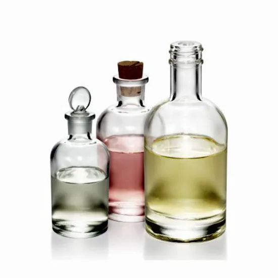 Home use cork finish round glass essential oil bottle 250ml