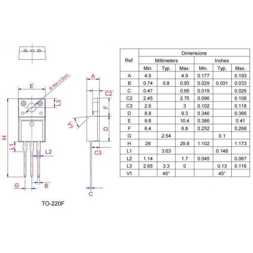 Hot selling TO-220F BTA316-600B triac