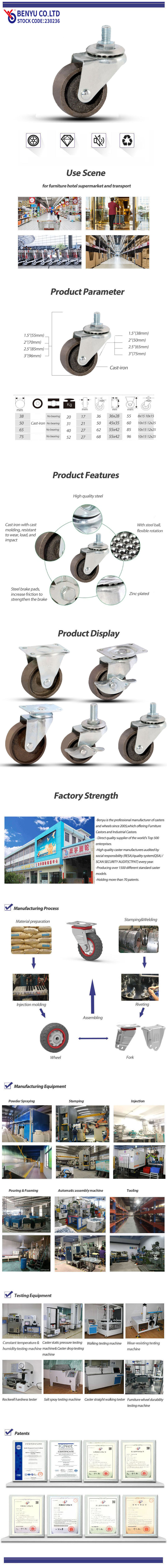 Swivel Stem Iron Caster