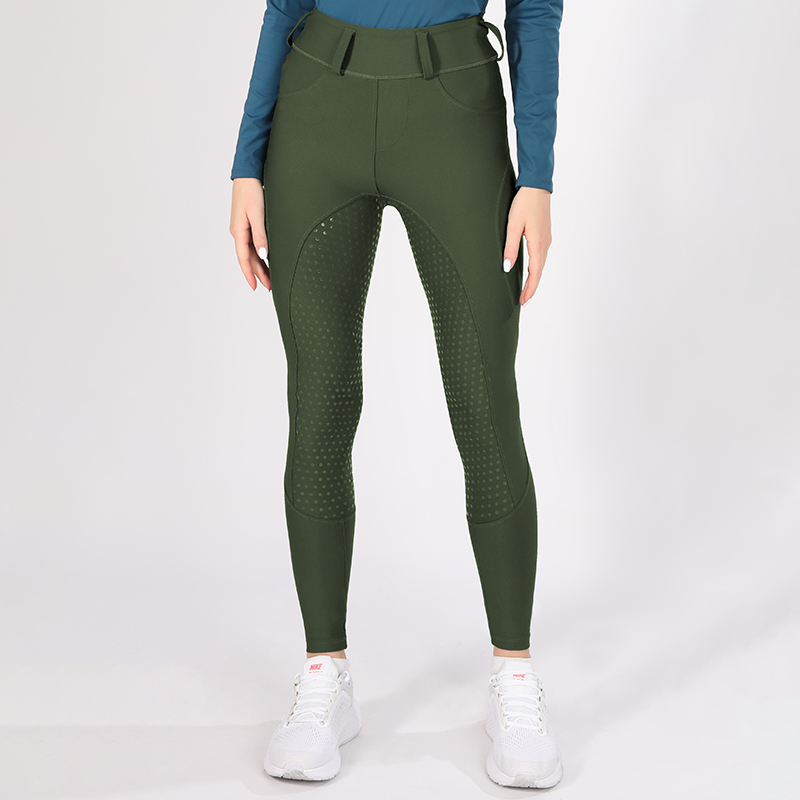 En stock les femmes vertes pantalon des vêtements équestres