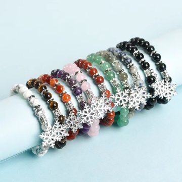 Snowflake Crystal Bracelet - European & American Christmas Gift