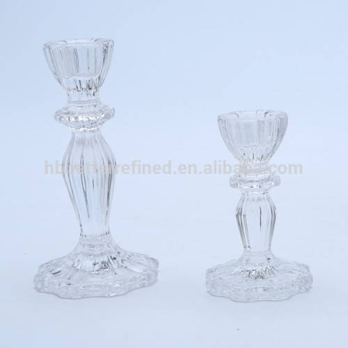 Handgefertigter Vintage Kerzenhalter aus Glas