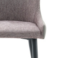 Cadeiras de jantar de materiais de couro de almofada altos