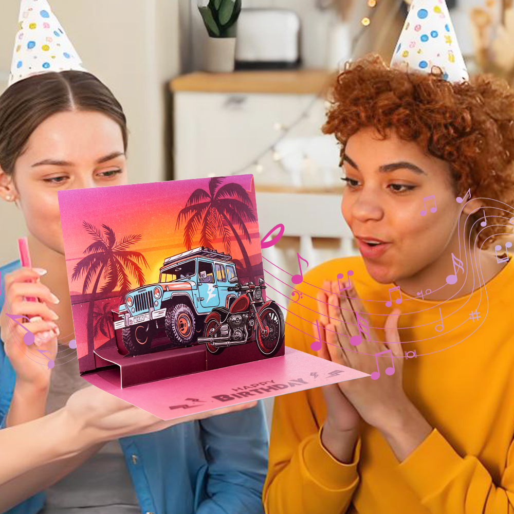 travel themed birthday card