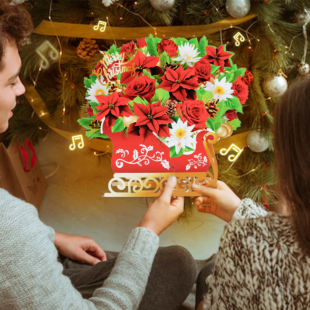 christmas bouquet greeting card