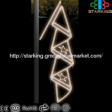 LED lamp pole flag motif light