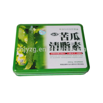 rectangle shaped custom printed food tin storage box
