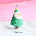 Charme de árvore de Natal de resina plana glitter