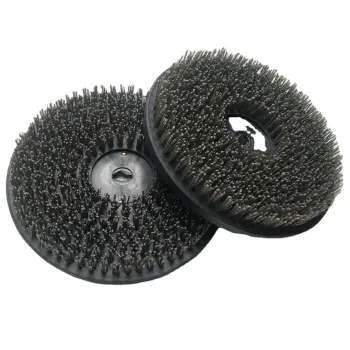 285mm Synthetic Steel Wire Silicon Carbide Antique Round Brush for Granite Marble Stone Surface Processing