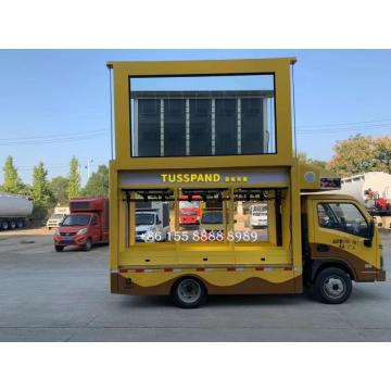 Yuejin 4x2 открытый полноцветный рекламный грузовик на открытом воздухе