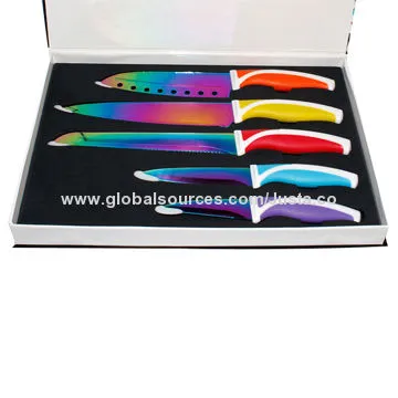 Colorful Titanium Kitchen Knife Set, Various Sizes Available