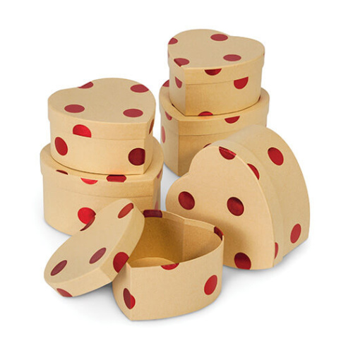 wholesale custom kraft cardboard heart shaped box