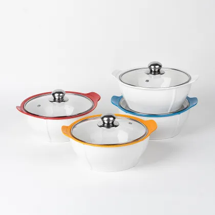 Ceramic Soup Pot with Glass Lid