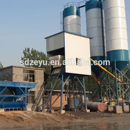 construction equipment cement concrete mixing station HZS75