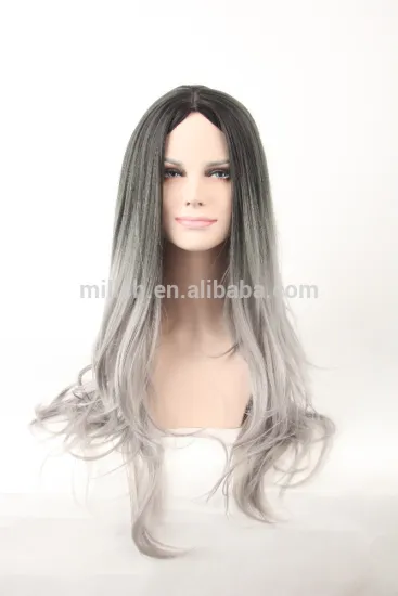 MFW-0098 Top New beauty long synthetic fashion source hair wig, gradient color wig
