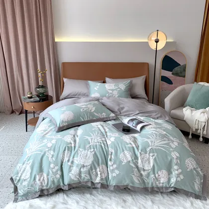 Floral Printed Modern 1000tc Egyptian Cotton Crib Bedding Set