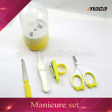 most popular yellow small cute nail clipper plastic handle safety gift baby nail clipper set