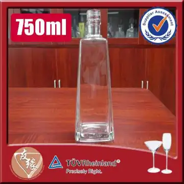 Transparent glass screw top 75cl custom empty gin glass bottle wholesale