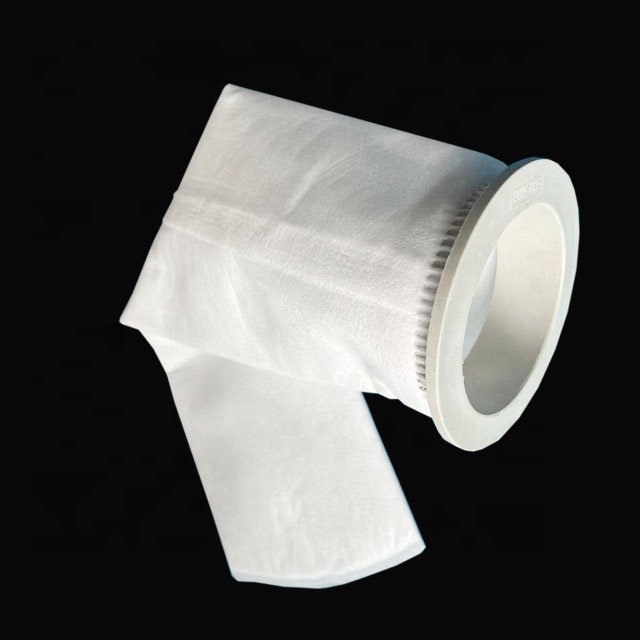 5 - 200 Micron Welded Polyester Felt Filter Bag Industrial Polypropylene Ring4