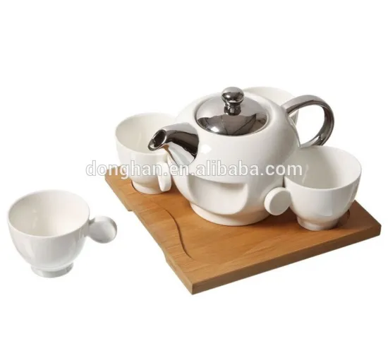 factory supplier tea set with steel handle and spout