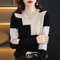 Autumn Winter Women&#39;s Round Neck Pullover Cardigan