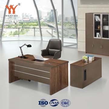 Modern Luxury Office Furniture: Top-Quality Wooden Desk for Boss