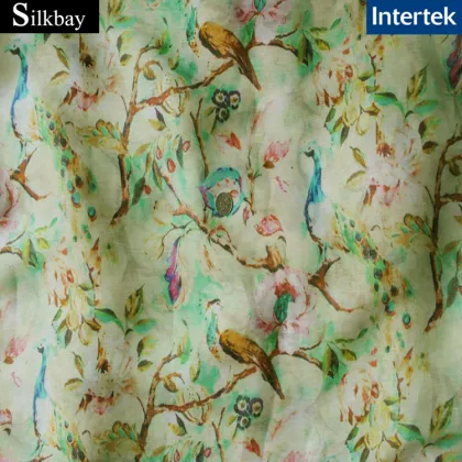 14mm Silk Fabric Silk Linen Blend