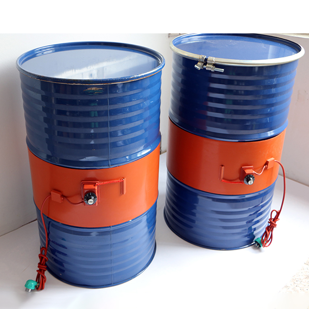 220V 110V 20-200L Silicone Band Drum Heater Blanket Oil Biodiesel Plastic Metal Barrel Gas Tank