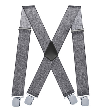 Factory Wholesale Heavy Duty X-Shaped Shirt Jeans Clips & Adjustable Pin Clip Suspenders for Men