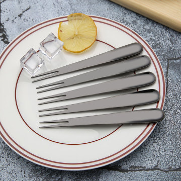 Reusable feature stainless steel cake fruit fork