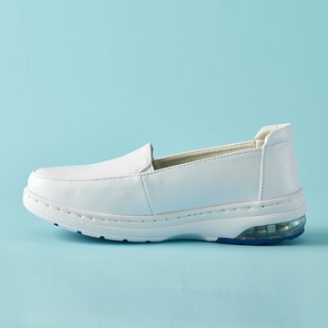 Genuine Leather White Air-Cushion Shoes for Female Hospital Nurses
