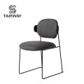 Wholesale New Arrival Chair Cool Design Dining Room Restaurant Wood Leather Sponge Metal Dining Chair