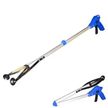 Folding aluminum easy reaching grabber