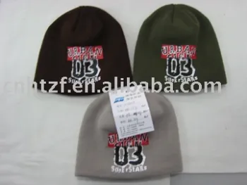 boy's knitted beanies with printing