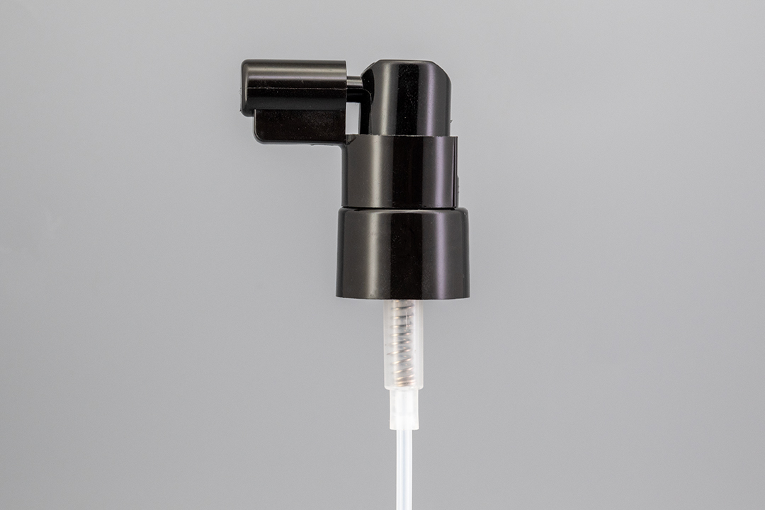 20/410 Black Smooth Long Nozzle Oral Spray Pump With Cap