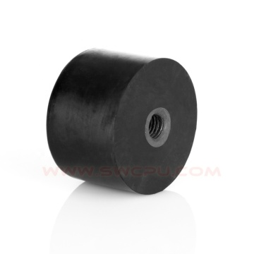 Bespoke Rubber Buffer M6-M24 Threaded Cylindrical Neoprene Rubber Female-Female Bobbin Mount