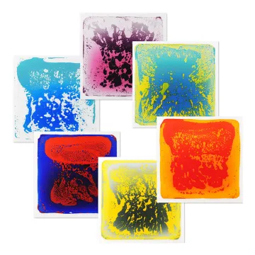 Colorful Gel Art Square Dynamic 3D Floor Liquid Tiles for Children: A Relief Solution for Stress and Anxiety