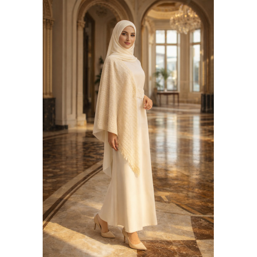 عاج مش نامتقارن لبه کیپ Abaya