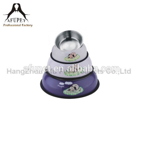 Stainless steel no slip pet dog bowl for sale