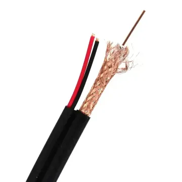Free Sample 75ohm Siamese RG59 Coaxial Cable with Power for CCTV Camera Systems