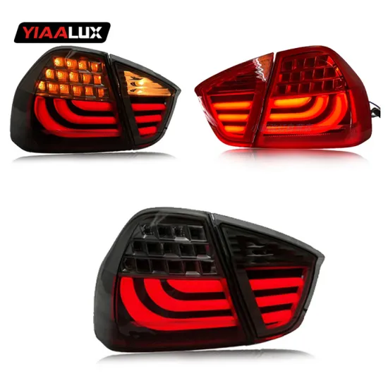 2005-2008 BMW 3 Series E90 12v PC+ABS LED Taillights - Factory Direct Sales