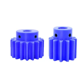 Customizable Wholesale Blue Plastic Gears: 12-30 Teeth, Motor Boss, Nylon Cylindrical Spur Gears
