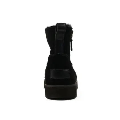 Side Zipper Design Genuine Leather Causal Boots