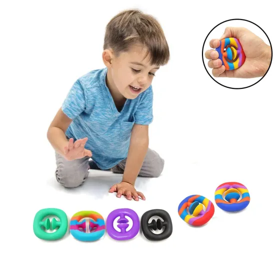 Silicone Fidget Toys: Sensory Squeeze Hand Ring for Decompression and Finger Exercise