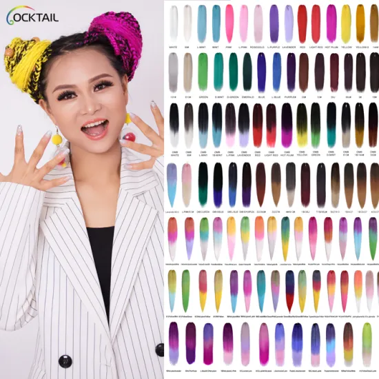 Kanekalon raw synthetic hair high quality fiber glance pre stretched braiding hair extensions, hair piece for crochet braids