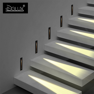 DGLUX 3W IP65 Lampa ścienna LED: Lampa krokowa ludzka do schodów zewnętrznych i wewnętrznych