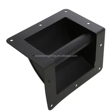 Classic Black Finish Corner Bar Handle for Flight and Road Cases: Durable Steel Recessed Side Pull Handle
