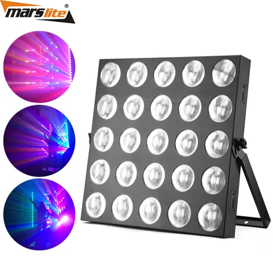 High-Power 25-Head Stage Lighting System: DMX Control, LED Matrix Beam Blinder & TV Matrix - Best Price Offered