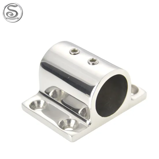 Stainless Steel 316 Marine Hardware Casting Mirror Polishing Stanchion Rectangular Base
